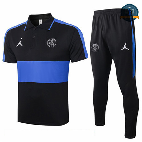 Cfb3 Camiseta Entrenamiento PSG polo + Pantalones Negro/Azul 2020/21