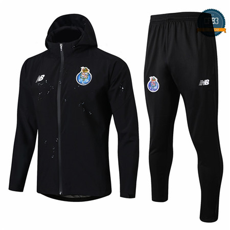 Cfb3 Camisetas D008 Chaqueta Chandal FC Porto Rompevientos Negro Sombrero 2019/2020
