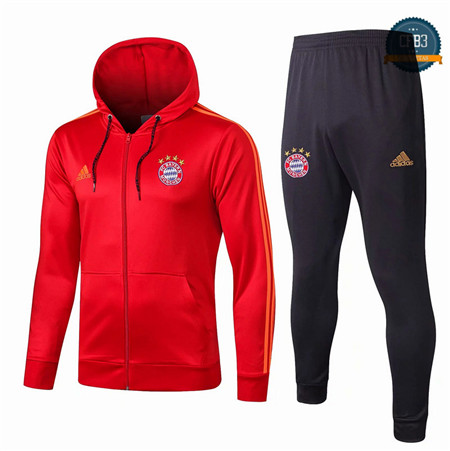 Cfb3 Camisetas D009 Chaqueta Chandal Bayern Munich Rojo/Azul Oscuro Sombrero 2019/2020