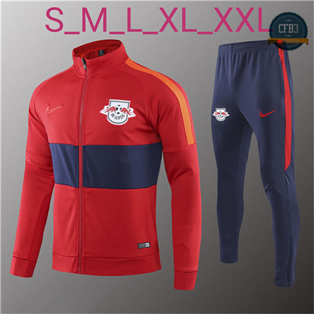 Cfb3 Camisetas D015 Chaqueta Chandal RB Leipzig Rojo/Azul Oscuro 2019/2020