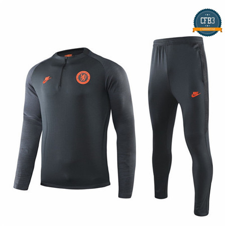 Cfb3 Camisetas D084 Chandal Chelsea Negro 2019/2020 Cremallera Mitad