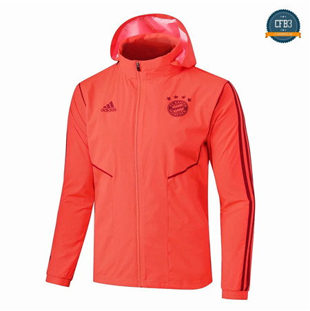 Cfb3 Camisetas D202 Chaqueta Rompevientos Bayern Munich Naranja/Azul Oscuro Sombrero 2019/2020