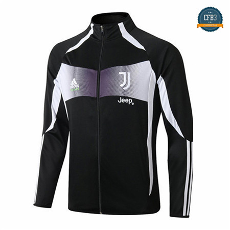 Cfb3 Camisetas D258 Chaqueta Juventus Negro/ banda Blanco 2019/2020