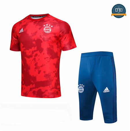 Cfb3 Camisetas D132 Entrenamiento Bayern Munich Rojo/Azul 2019/2020 Cuello redondo
