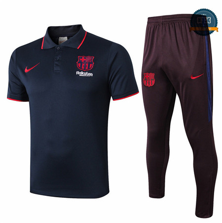 Cfb3 Camisetas D142 Entrenamiento Barcelona Azul Oscuro/Negro POLO 2019/2020