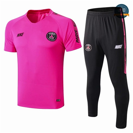 Cfb3 Camisetas D152 Entrenamiento PSG Rosa/Negro 2019/2020 Cuello V