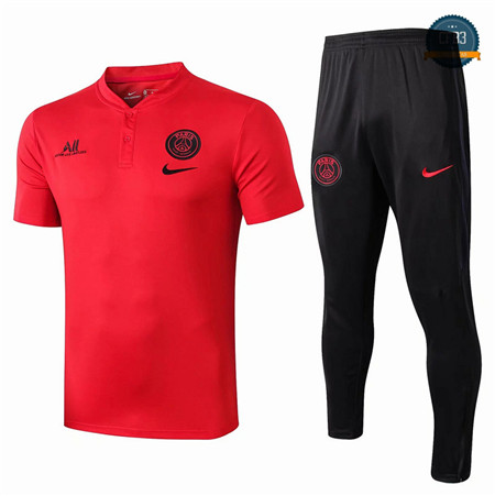 Cfb3 Camisetas D160 Entrenamiento PSG Rojo/Negro 2019/2020 Cuello V