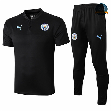 Cfb3 Camisetas D180 Entrenamiento Manchester City Negro 2019/2020 Cuello V