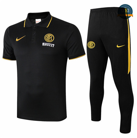 Cfb3 Camisetas D186 Entrenamiento Inter Milan Negro POLO 2019/2020