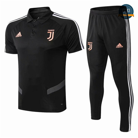 Cfb3 Camisetas D188 Entrenamiento Juventus Negro/ banda Blanco POLO 2019/2020