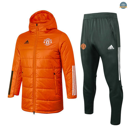 Cfb3 Abrigo acolchado largo Manchester United Equipación Naranja 2020/2021