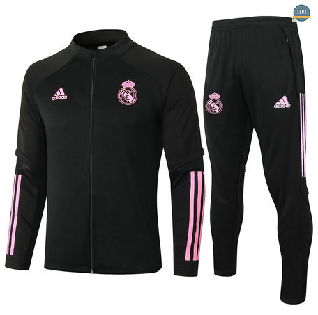 Cfb3 Chaqueta Chandal Real Madrid Equipación Negro/Rojo 2020/2021