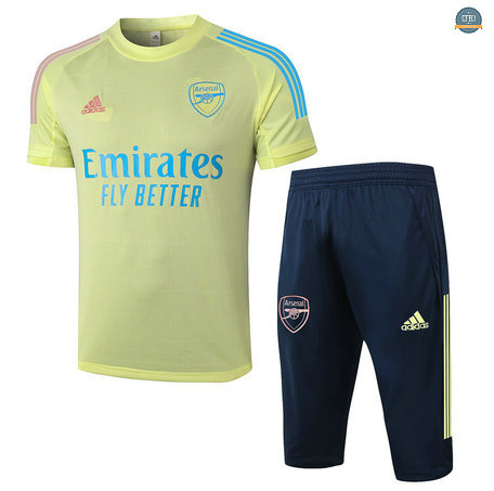 Cfb3 Camiseta Entrenamiento Arsenal + Pantalones 3/4 Equipación Amarillo 2020/2021