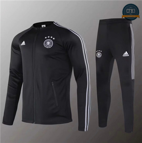 Cfb3 Camisetas 20206 - Chaqueta Chándal Alemania Equipación Negro/Blanco 2020/2021