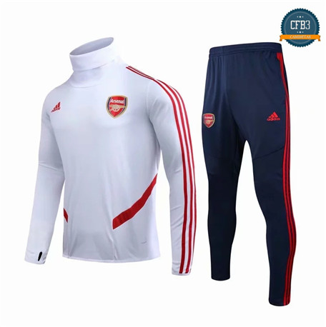 Cfb3 Camisetas 20214 - Chándal Arsenal Equipación Blanco/Rojo Cuello alto 2019/2020