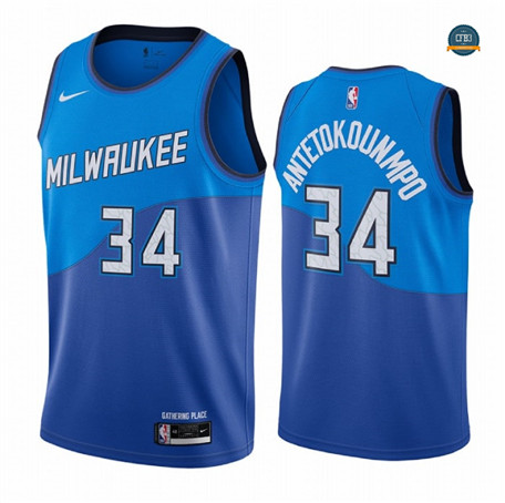 Cfb17 Camisetas Giannis Antetokounmpo, Milwaukee Bucks 2020/2021/21 - City Edition