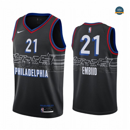 Cfb20 Camisetas Joel Embiid, Philadelphia 76ers 2020/2021/21 - City Edition