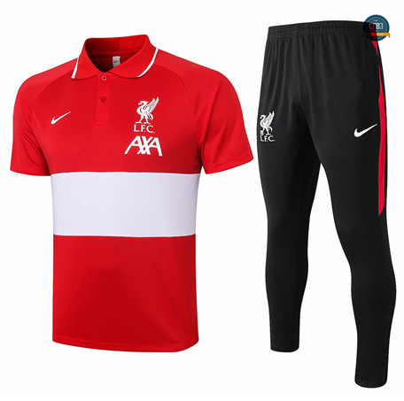 Cfb5 Camiseta Entrenamiento Liverpool POLO + Pantalones Rojo/Blanco 2020/2021