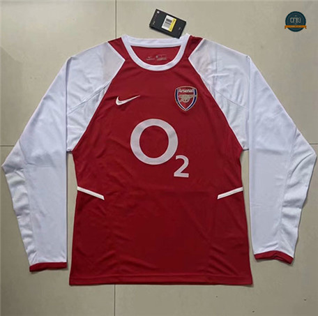 Cfb3 Camiseta Retro 2002-03 Arsenal 1ª Equipación Manga Larga