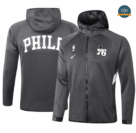 Cfb3 Chaqueta con capucha Philadelphia 76ers - Negro