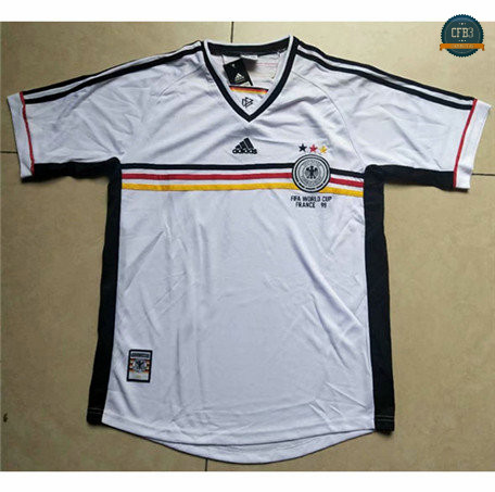 Cfb3 Camiseta Clásico 1998 Alemania Equipación Blanco