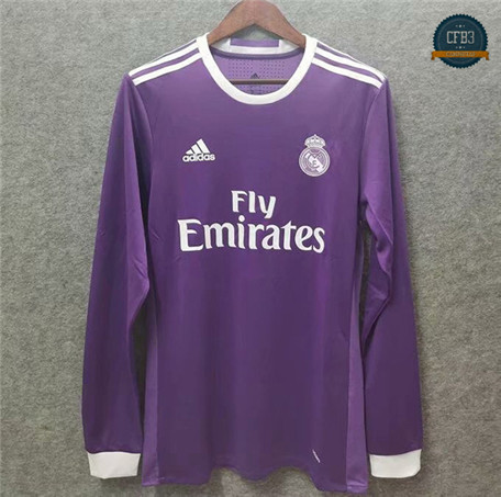 Cfb3 Camiseta Retro 2016-17 Real Madrid 2ª Equipación Manga larga