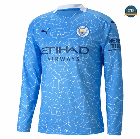 Cfb3 Camisetas Manchester city 1ª Equipación Manga Larga 2020/2021