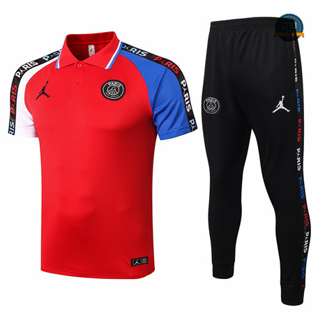 Cfb3 Camiseta Entrenamiento Jordan POLO + Pantalones Rojo/Blanco/Azul 2020/2021