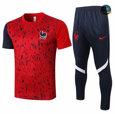 Cfb3 Camiseta Entrenamiento Francia + Pantalones Rojo Rayos 2020/2021