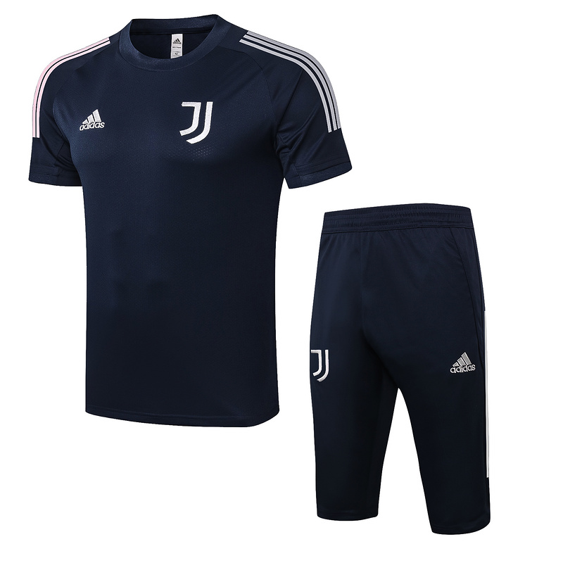 Cfb3 Camiseta Entrenamiento Juventus + Pantalones 3/4 Azul Oscuro 2020/2021