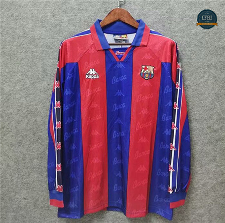 Cfb3 Camiseta Retro 1996-97 Barcelona Equipación 1ª Manga Larga