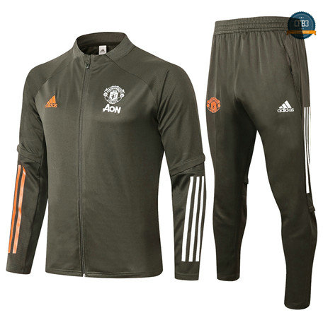 Cfb3 Chaqueta Chandal Niños Manchester United Equipación Ejército verde 2020/2021