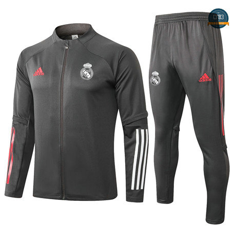 Cfb3 Chaqueta Chandal Niños Real Madrid Equipación Gris oscuro 2020/2021