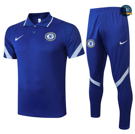 Cfb3 Camisetas Entrenamiento Chelsea Polo + Pantalones Azul 2020/2021