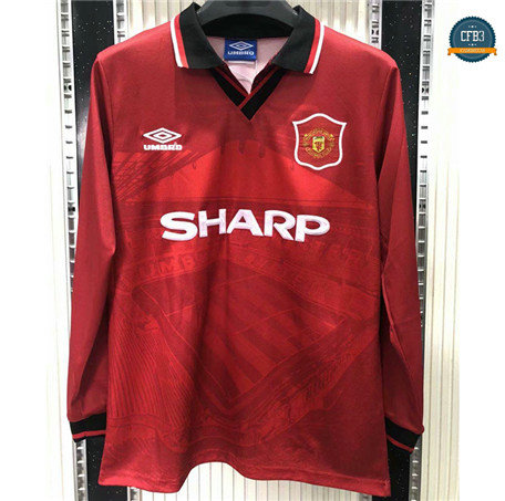 Cfb3 Camisetas Retro 1994-96 Manchester United 1ª Equipación Manga Larga
