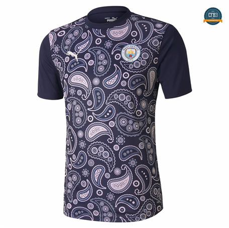 Cfb3 Camiseta Maillot de Stade Manchester City Azul Oscuro