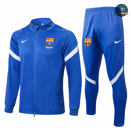 Cfb3 Chaqueta Chandal Barcelona Equipación Azul/Blanco 2021/2022