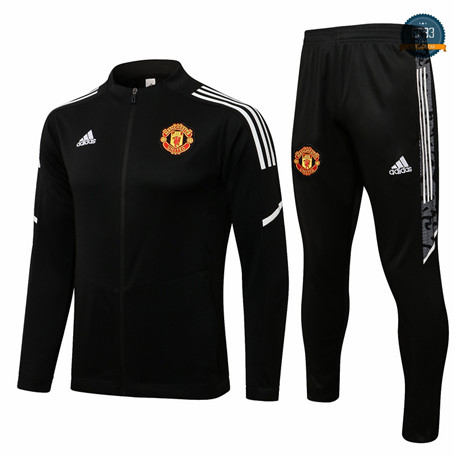 Cfb3 Chaqueta Chandal Manchester United Equipación Negro/Blanco Cuello bajo 2021/2022