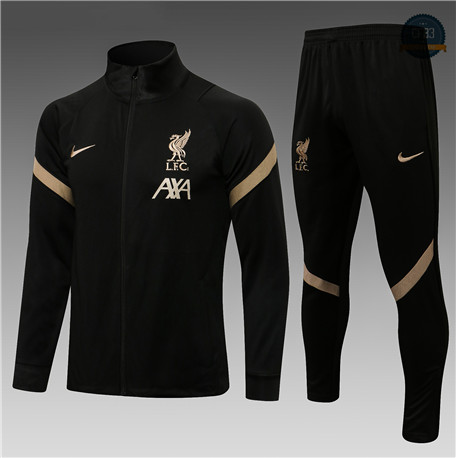 Cfb3 Chaqueta Chándal Niños Liverpool Equipación Negro/Amarillo 2021/2022