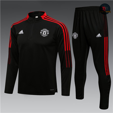 Cfb3 Chándal Niños Manchester United Equipación Negro/Rojo 2021/2022