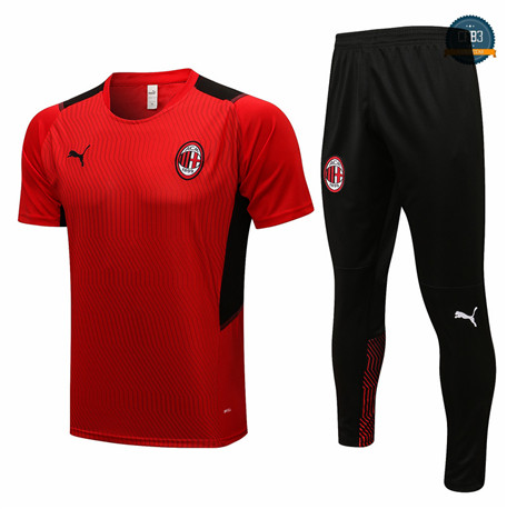Cfb3 Camiseta AC Milan + Pantalones Equipación Rojo 2021/2022