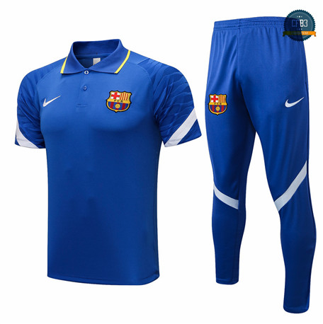 Cfb3 Camiseta Barcelona POLO + Pantalones Equipación Azul 2021/2022