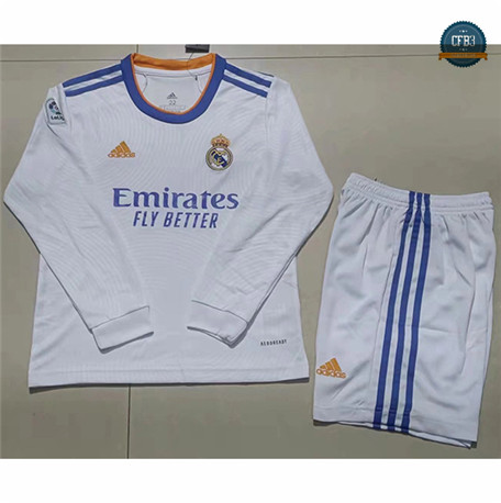 Cfb3 Camiseta Real Madrid Niños 1ª Equipación Manga larga 2021/2022