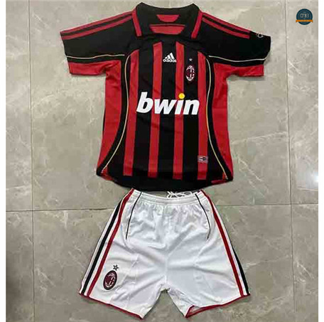 Cfb3 Camiseta Retro 2006-2007 AC Milan Niños