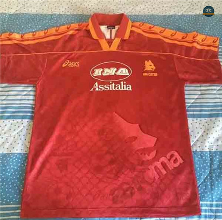 Cfb3 Camiseta Retro 1995-96 AS Roma 1ª Equipación