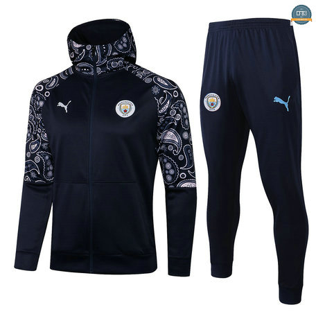 Cfb3 Chaqueta Chandal Manchester City Equipación Sombrero Azul marino 2021/2022