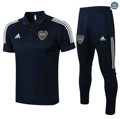 Cfb3 Camisetas Entrenamiento Boca Juniors POLO + Pantalones Equipación Azul marino 2021/2022