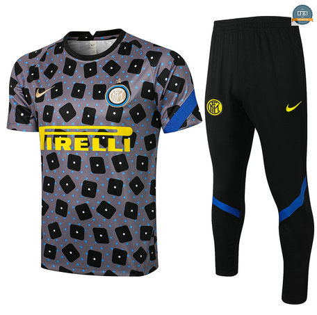 Cfb3 Camiseta Entrenamiento Inter Milan + Pantalones Equipación Gris 2021/2022