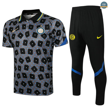 Cfb3 Camiseta Entrenamiento Inter Milan POLO + Pantalones Equipación Gris 2021/2022