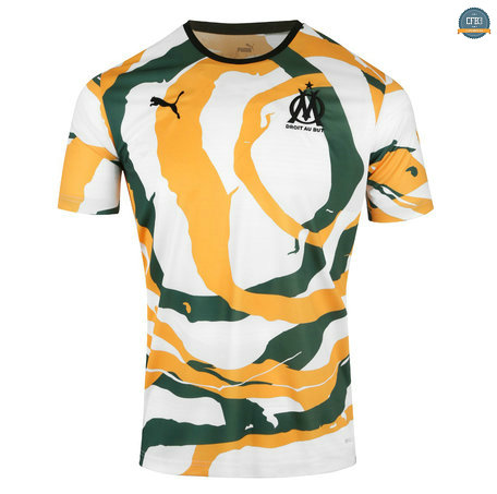 Cfb3 Camiseta Marsella OM Equipación Africa Collectors Blanco/Naranja/Verde 2021/2022